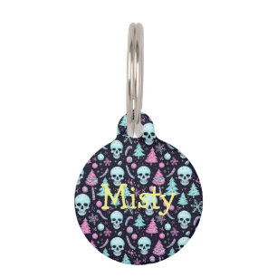 Pastel Goth Christmas Pet Tag