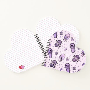 Pastel Goth Coffins Pattern Notebook