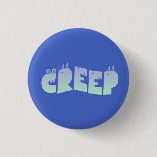 Pastel Goth Creep Monster Creepy Letters 1 Inch Round Button