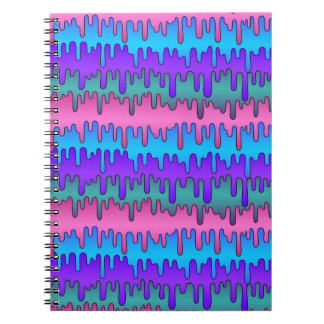 Pastel Goth Emo Scene Drippy Pattern Notebook