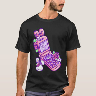 Pastel Goth Flip Phone Vampire Bunny Y2K Aesthetic T-Shirt