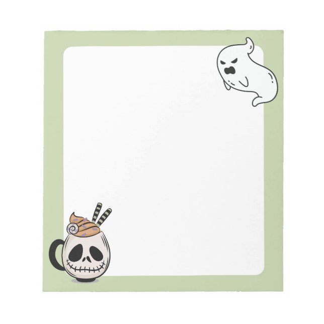 Pastel Goth Ghoul & Ghost  Notepad (Front)