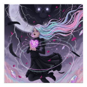 Pastel Goth Girl Poster