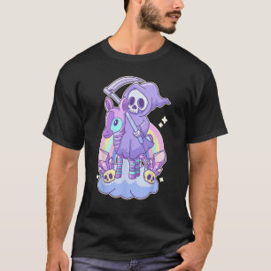 Pastel Goth Grim Reaper On Okapi T-Shirt