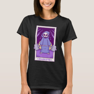 Pastel Goth Gym Grim Reaper Making Deadlifts T-Shirt