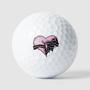 Pastel Goth Heart Emotional and Emotionless Golf Balls