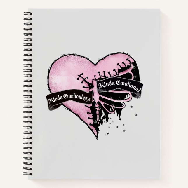 Pastel Goth Heart | Emotional and Emotionless Notebook (Front)