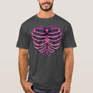 Pastel Goth Heart Rib Cage Xray Radiographer Hallo T-Shirt