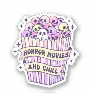 Pastel Goth Horror Movies & Chill Skulls