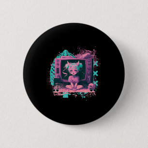 Pastel Goth Kawaii Creepy Cute Menhera Sad Anime D 2 Inch Round Button