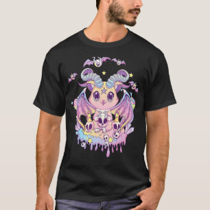 Pastel Goth Krampus Cat Cute Creepy Devil Cat And  T-Shirt