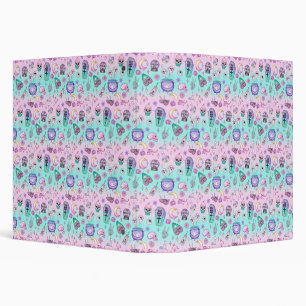 pastel goth pattern binder