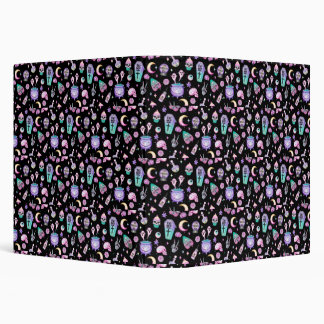 pastel goth pattern dark binder