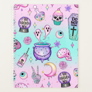 pastel goth pattern planner