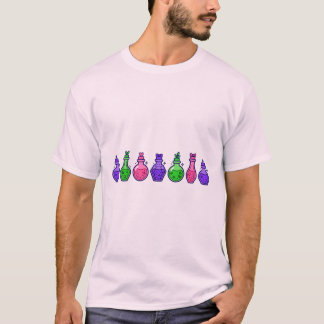 Pastel Goth Potion Bottles Witchy Row Art T-Shirt