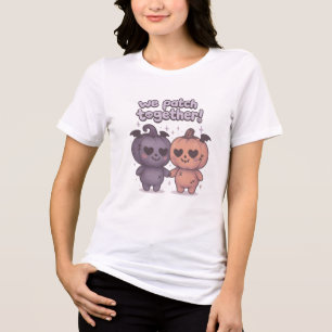 Pastel Goth Pumpkin Pair – “We Patch Together!” Tri-Blend Shirt