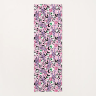 Pastel Goth Rockabilly Spooky Bunny Yoga Mat