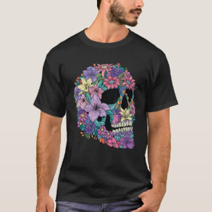 Pastel Goth Rose Flower Floral Skull Tattoo Occult T-Shirt