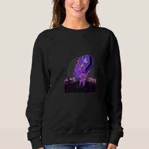 Pastel Goth Skeleton Hand Funeral Coffin Gothic Ha Sweatshirt