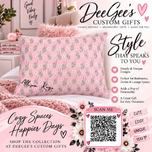 Pastel Goth Skeleton Peace Hand Pattern Accent Pillow