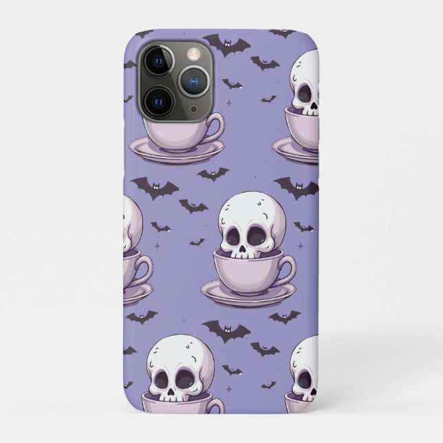 Pastel Goth Skull in Teacup Case-Mate iPhone Case (Back)