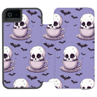 Pastel Goth Skull in Teacup Incipio Watson™ iPhone 5 Wallet Case