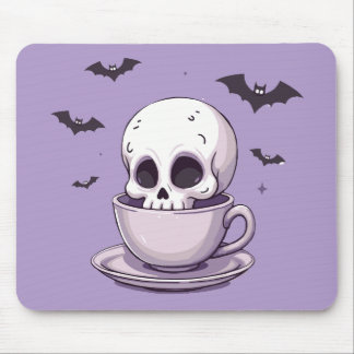Pastel Goth Skull in Teacup Mouse Pad