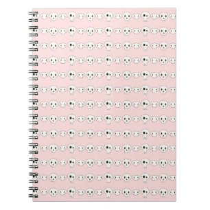 Pastel Goth Skuls Carnet rose