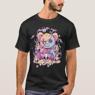 Pastel Goth Teddy Bear Voodoo Doll Cute Aesthetic T-Shirt