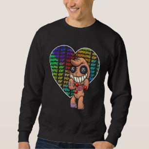 Pastel Goth Voodoo Doll Alt Clothing Teens Thinkin Sweatshirt