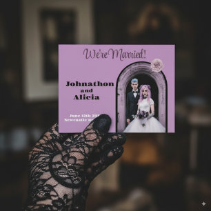 Pastel Goth Whimsical Wedding Gothic  Announcement Postcard