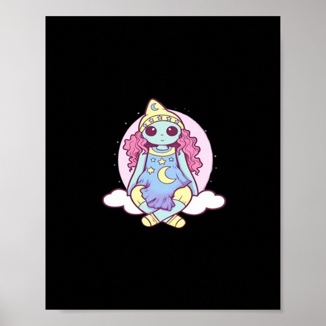 Pastel Goth Whimsigoth Clown Ragdoll Poster (Front)