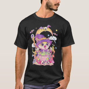 Pastel Goth Wiccan Cat Cute Creepy Witchy Cat Hall T-Shirt
