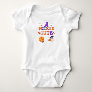 Pastel Goth Wicked Cute Halloween Design Baby Bodysuit