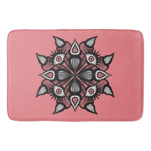 Pastel Goth Witch Design - Black Pink Monster Bath Mat