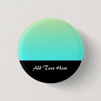 Pastel Gradient Background Turquoise Yellow 1 Inch Round Button