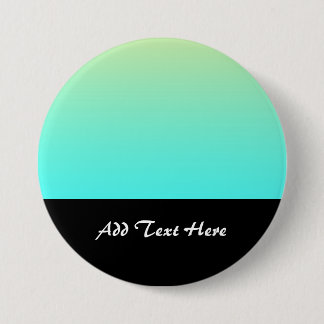 Pastel Gradient Background Turquoise Yellow 3 Inch Round Button