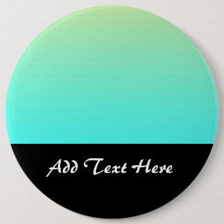Pastel Gradient Background Turquoise Yellow 6 Inch Round Button