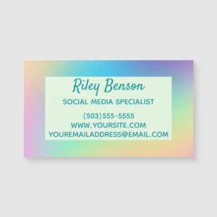 Pastel Gradient Design Carte de visite magnétique
