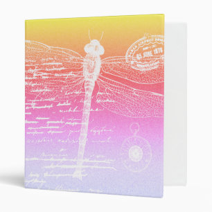 Pastel gradient dragonfly binder