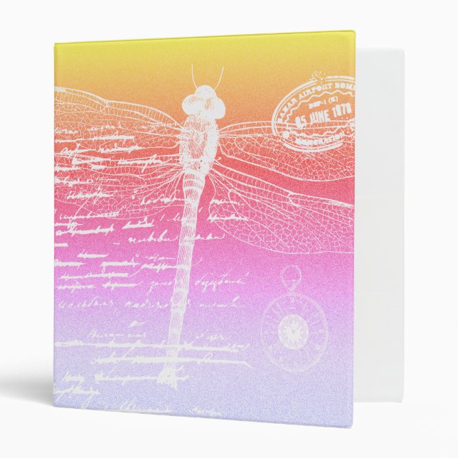 Pastel gradient dragonfly binder (Front/Inside)