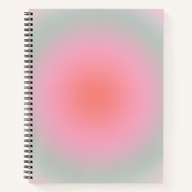 Pastel Gradient Minimalist Aura Notebook (Front)