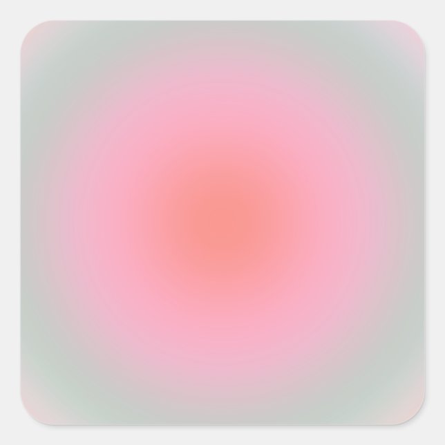 Pastel Gradient Minimalist Aura Square Sticker (Front)
