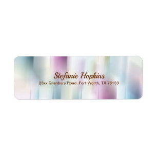 Pastel Gradient Script Custom Name Return Address