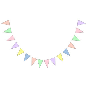 Pastel Gradient Theme Triangular Bunting Banner 