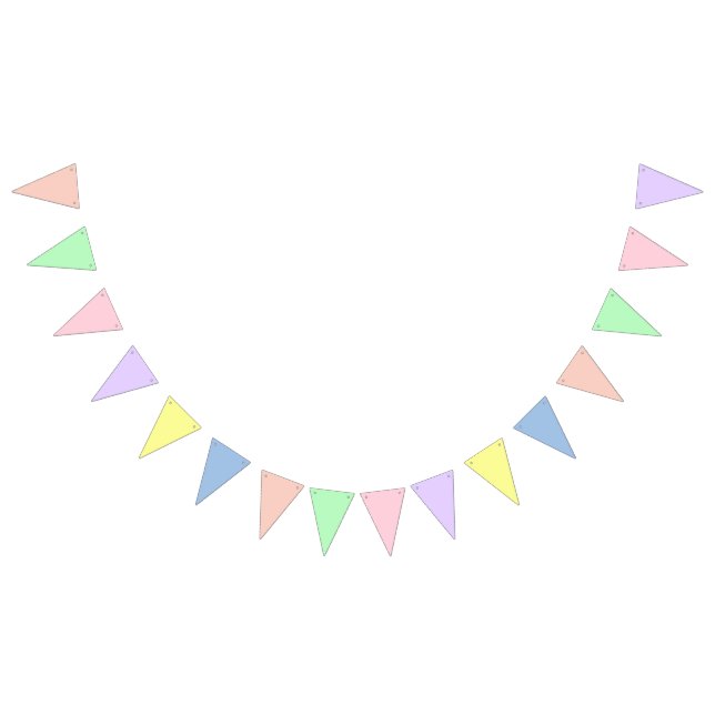 Pastel Gradient Theme Triangular Bunting Banner  (All)