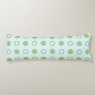 Pastel Green and Grey Geometric Pattern Body Pillow