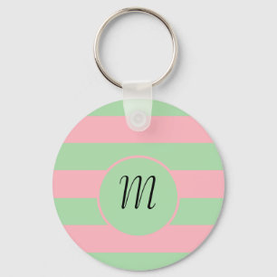 Pastel Green and Pink Keychain