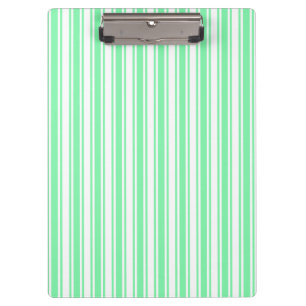 Pastel green and white candy stripes clipboard