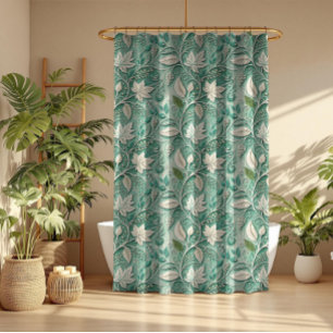 Pastel Green Beige Vintage Botanical Pattern